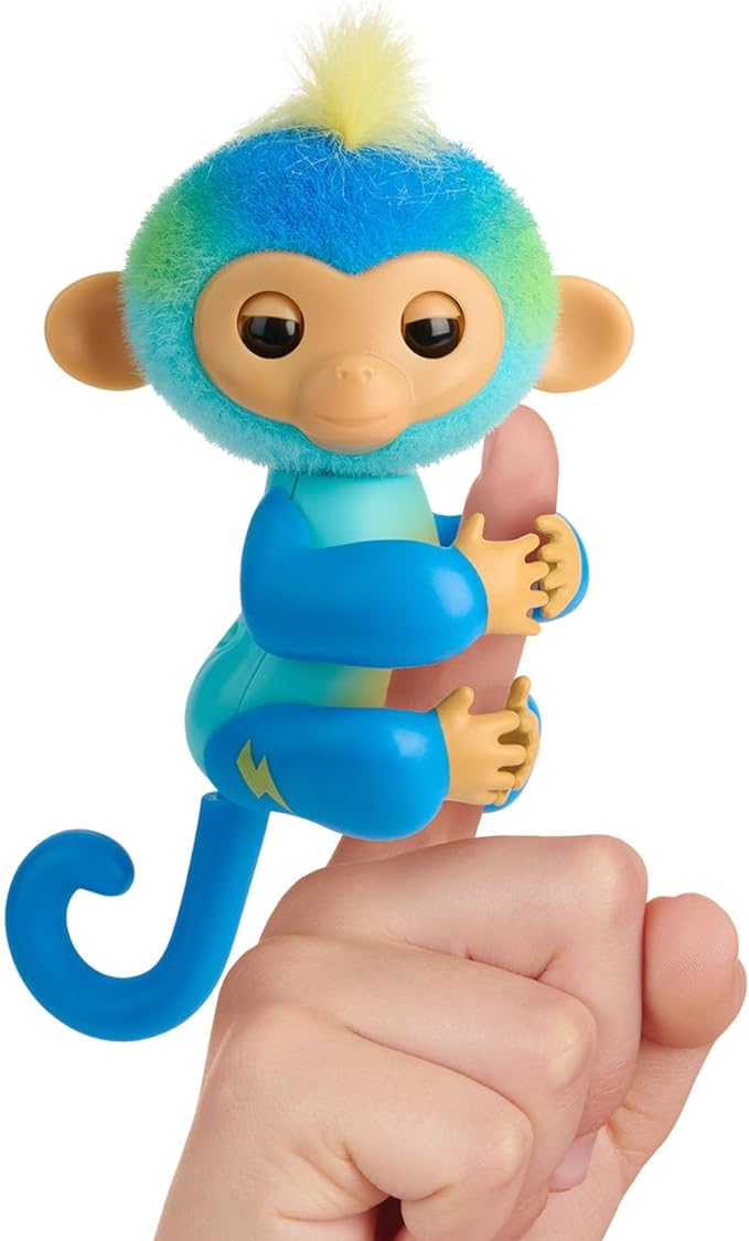 NEW Interactive Baby Monkey Reacts to Touch – 70+ Sounds & Reactions – Leo (Blue)