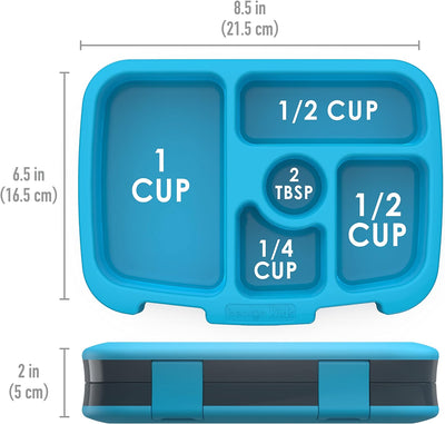 Bentgo® Kids Prints Leak-Proof, 5-Compartment Bento-Style Kids Lunch Box - Ideal Portion Sizes for Ages 3 to 7 - BPA-Free, Dishwasher Safe, Food-Safe Materials (Dinosaur)