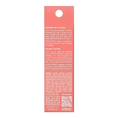 e.l.f. Squeeze Me Lip Balm, Moisturizing Lip Balm For A Sheer Tint Of Color, Infused With Hyaluronic Acid, Vegan & Cruelty-free, Strawberry