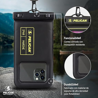 IP68 Waterproof Phone Pouch for iPhone and Samsung - Floating Case with Detachable Lanyard