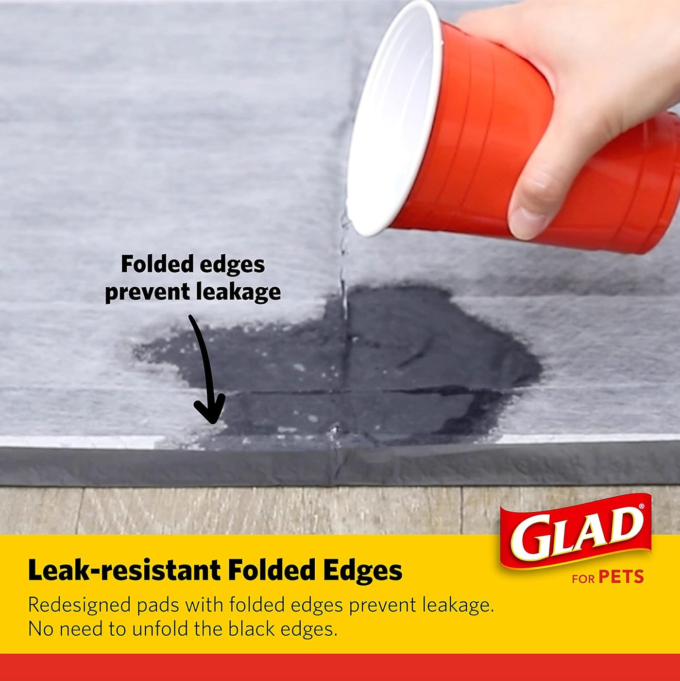 Glad for Pets Black Charcoal Training Pads for Dogs, 23" x 23" - Super Absorbent & Odor Neutralizing Dog Potty Pads, Leak-Resistant Puppy Pee Pads, Pheromone Attractant for Easy Training, Pack of 100