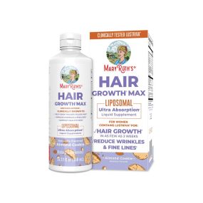 MaryRuth Women's Hair Growth MAX - Biotin 10000mcg, Lustriva - Thicker Hair, Skin Care, 15.22 Fl Oz