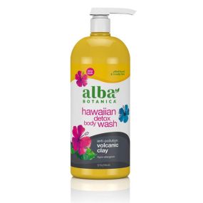 Alba Botanica Hawaiian Detox Body Wash - Anti-Pollution Volcanic Clay, 32 Fl Oz