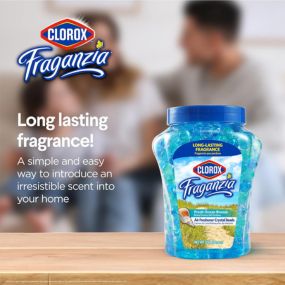 Clorox Fraganzia Air Freshener Crystal Beads Fresh Ocean Breeze 12oz | Long-Lasting Air Freshener Beads 12 Ounces