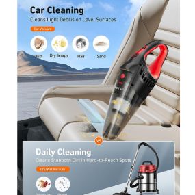 AstroAI Car Vacuum, Car Accessories, Portable Handheld Vacuum Cleaner with 7500PA/12V DC Power