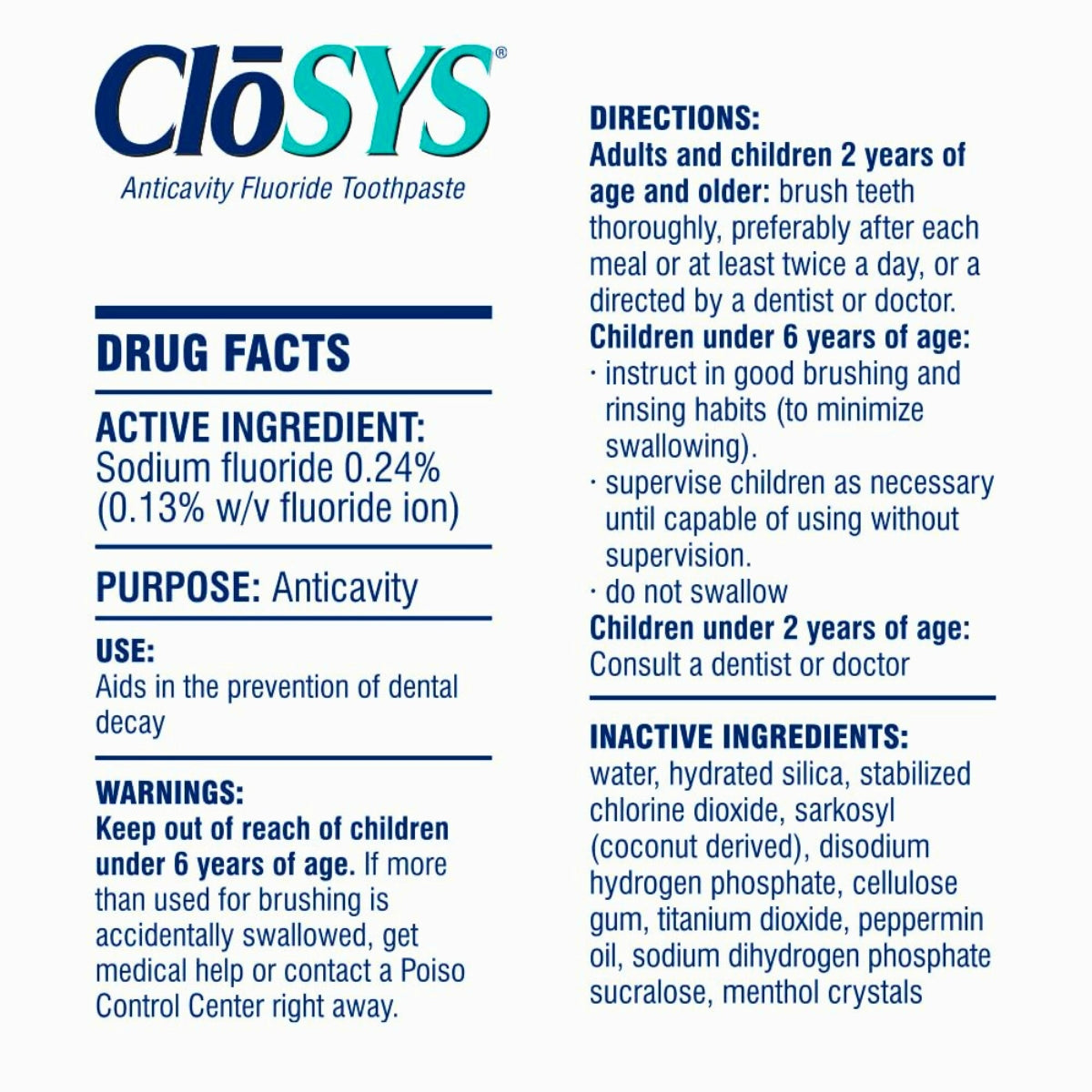 CloSYS Fluoride Toothpaste - 7 oz, Gentle Mint, Whitening, Enamel Protection, Sulfate-Free