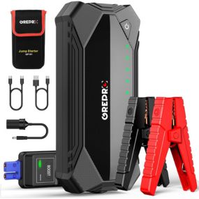 GREPRO Car Jump Starter, 3000A Car Battery, 12V Battery Booster, Jump Box with Jumper Cables,