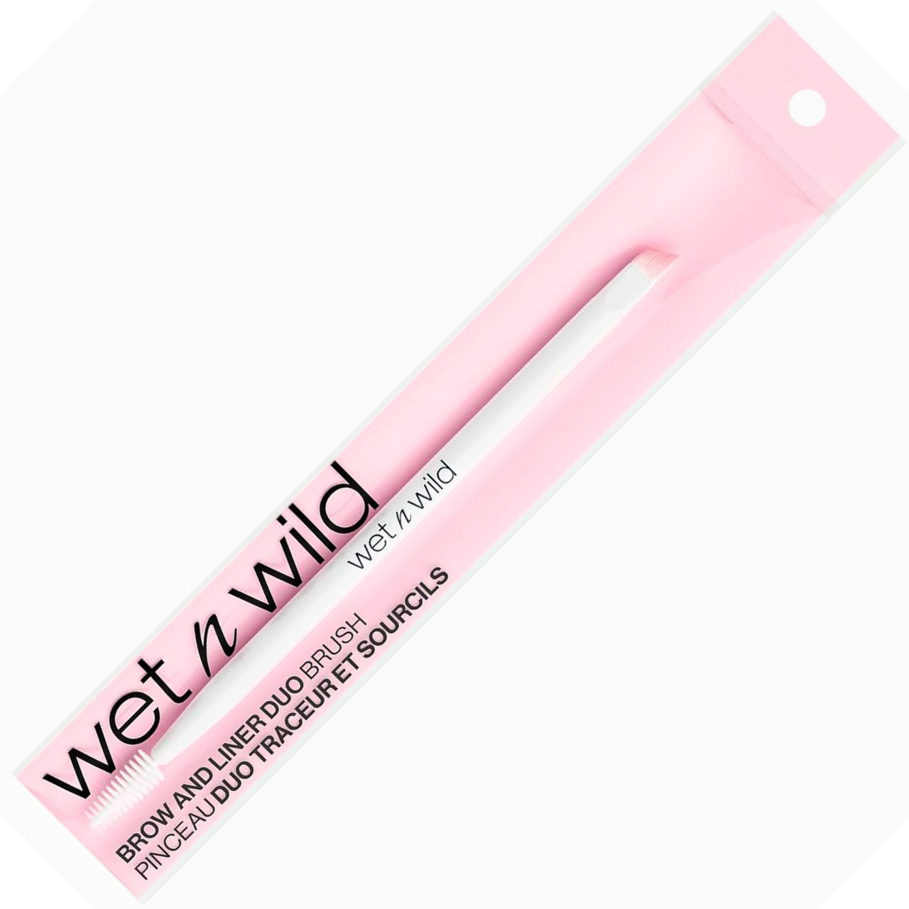 Wet n Wild Eyebrow and Liner Brush | Dual-Ended Angled Bristles for Precise Control | Ergonomic Handle