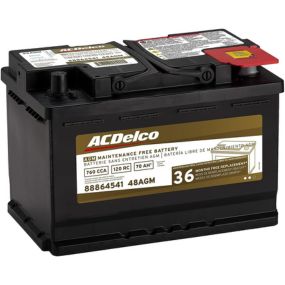 ACDelco silver, calcium Gold 48AGM 36 Month Warranty AGM BCI Group 48 Battery For Truck , Black