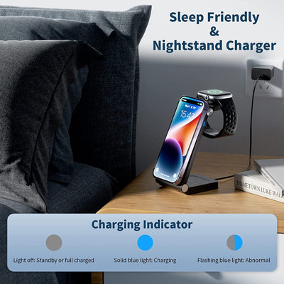 New Vertical Folding Magnetic Three-in-one Wireless Charger