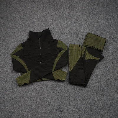 Three-piece Stretch Fitness Pants Sports Yoga Suit