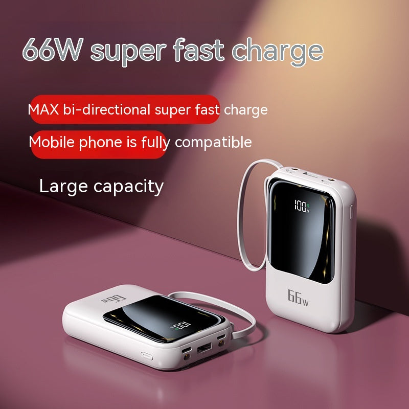 With Cable Power Bank 66W Bidirectional Super Fast Charge