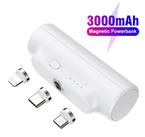 Magnetic Power Bank 3000 MAh Is Suitable For  Mobile Power Mini Portable 18650 Charging