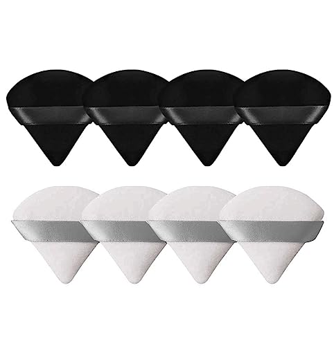 8 Pieces Triangle Powder Puff Face Soft Triangle Makeup Puff Velour Cosmetic Foundation Blender Sponge Beauty Makeup Tools