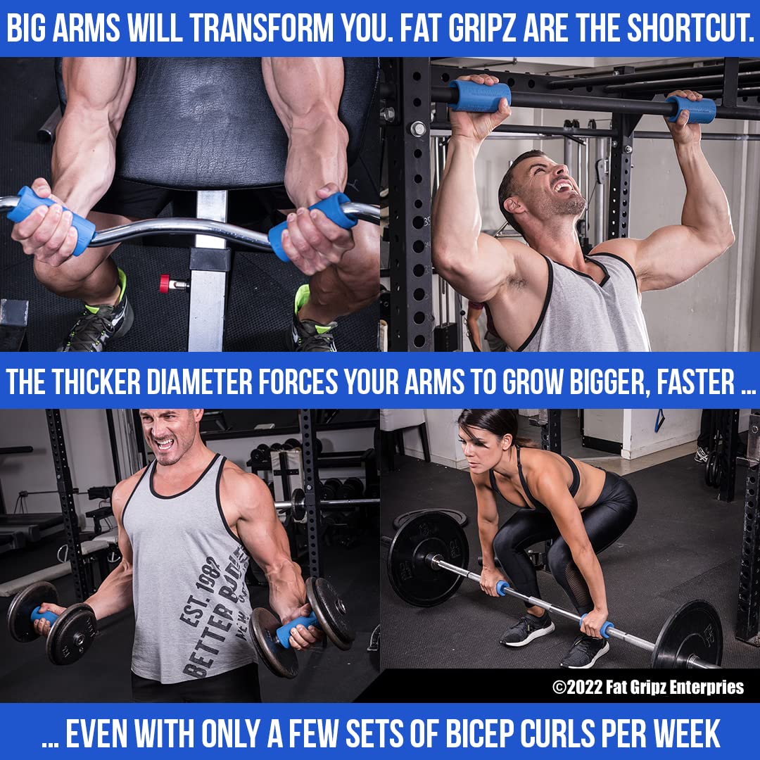 Fat Gripz Pro (2.25”) - The Simple Proven Way to Get Big Biceps & Forearms Fast