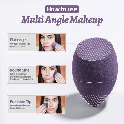 Makeup Sponge Set BS-MALL Blender Sponges 7 Pcs for Liquid, Cream, and Powder, Multi-colored with 1 Mini Makeup Sponge Pink (A-Pink)