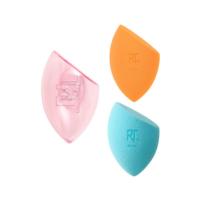 Real Techniques Miracle Complexion Sponge, Makeup Blender for Liquid and Cream Foundation, Full Coverage, Streak-Free Professional Makeup Tool, Cruelty Free, Vegan, Latex Free, 4 Count