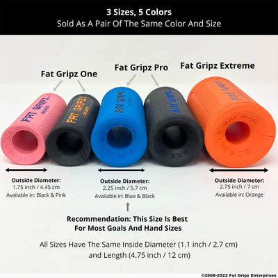 Fat Gripz Pro (2.25”) - The Simple Proven Way to Get Big Biceps & Forearms Fast