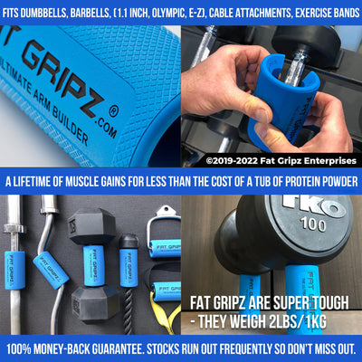 Fat Gripz Pro (2.25”) - The Simple Proven Way to Get Big Biceps & Forearms Fast