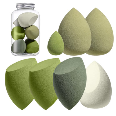 Makeup Sponge Set BS-MALL Blender Sponges 7 Pcs for Liquid, Cream, and Powder, Multi-colored with 1 Mini Makeup Sponge Pink (A-Pink)