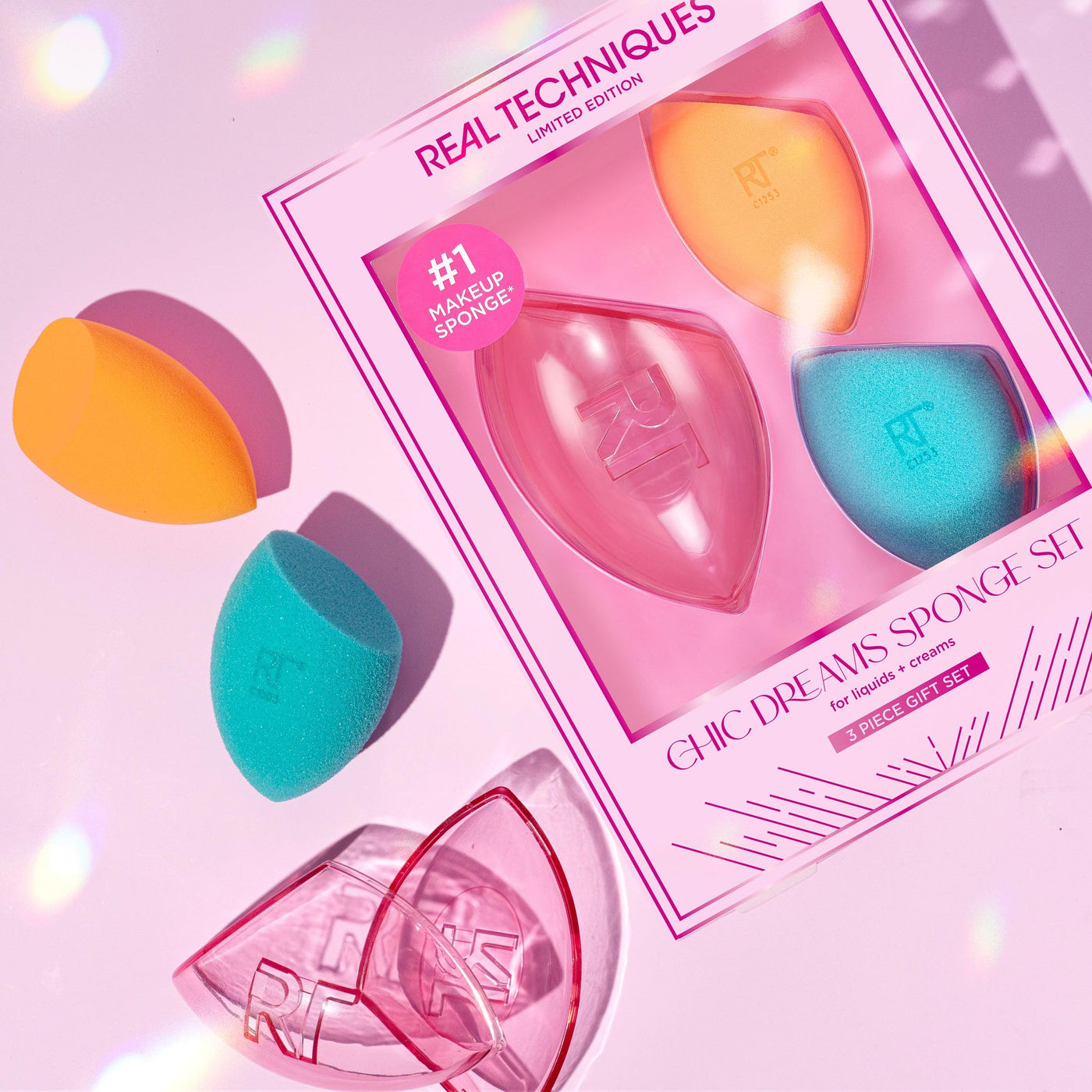 Real Techniques Miracle Complexion Sponge, Makeup Blender for Liquid and Cream Foundation, Full Coverage, Streak-Free Professional Makeup Tool, Cruelty Free, Vegan, Latex Free, 4 Count