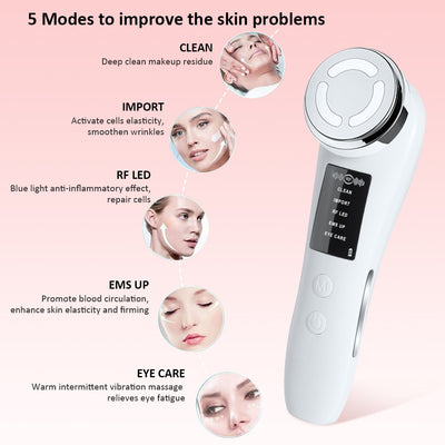 Skin Tightening Machine Face Lifting Device For Wrinkle Anti Aging EMS Skin Rejuvenation Radio Frequency Facial Massager