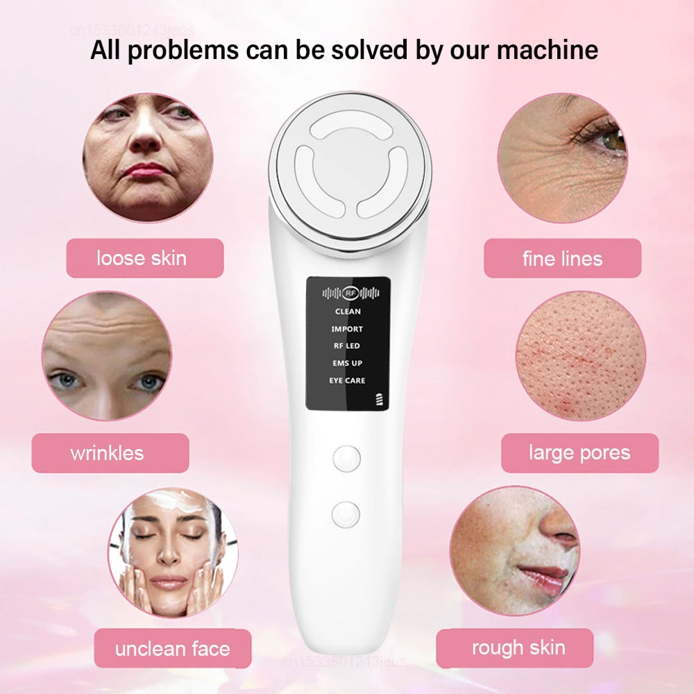 Skin Tightening Machine Face Lifting Device For Wrinkle Anti Aging EMS Skin Rejuvenation Radio Frequency Facial Massager